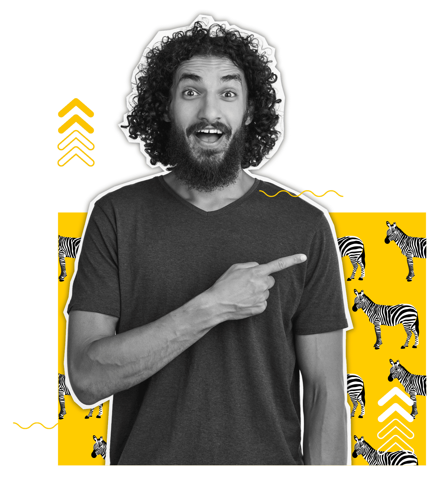 Imagen decorativa de un hombre apuntando al formulario Imagen decorativa de un hombre apuntando al formulario